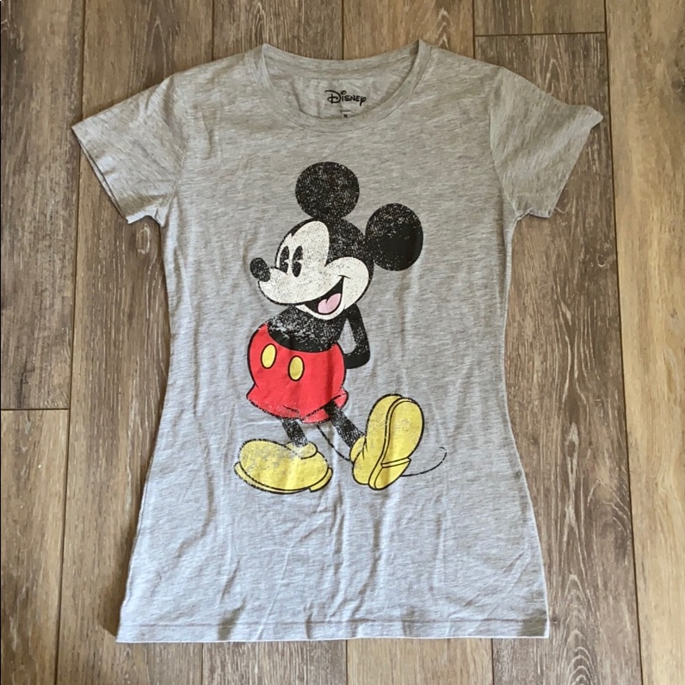 Cute Official Disney Vintage Print Mickey Shirt